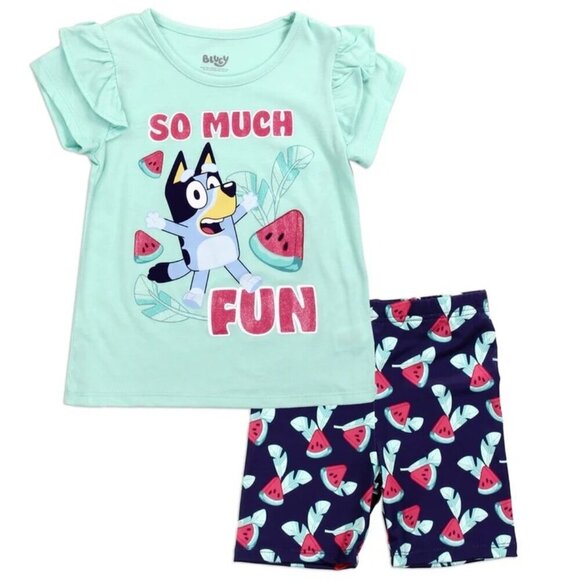 BLUEY Girls Toddler 2-Piece Short Set - Picture 1 of 1